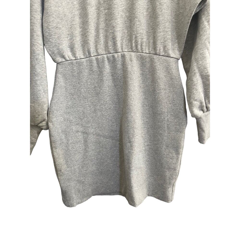 SPIRITUAL GANGSTER Small Gray Sweatshirt Dress Balloon Sleeve NEW HTF #7139 - Picture 4 of 13